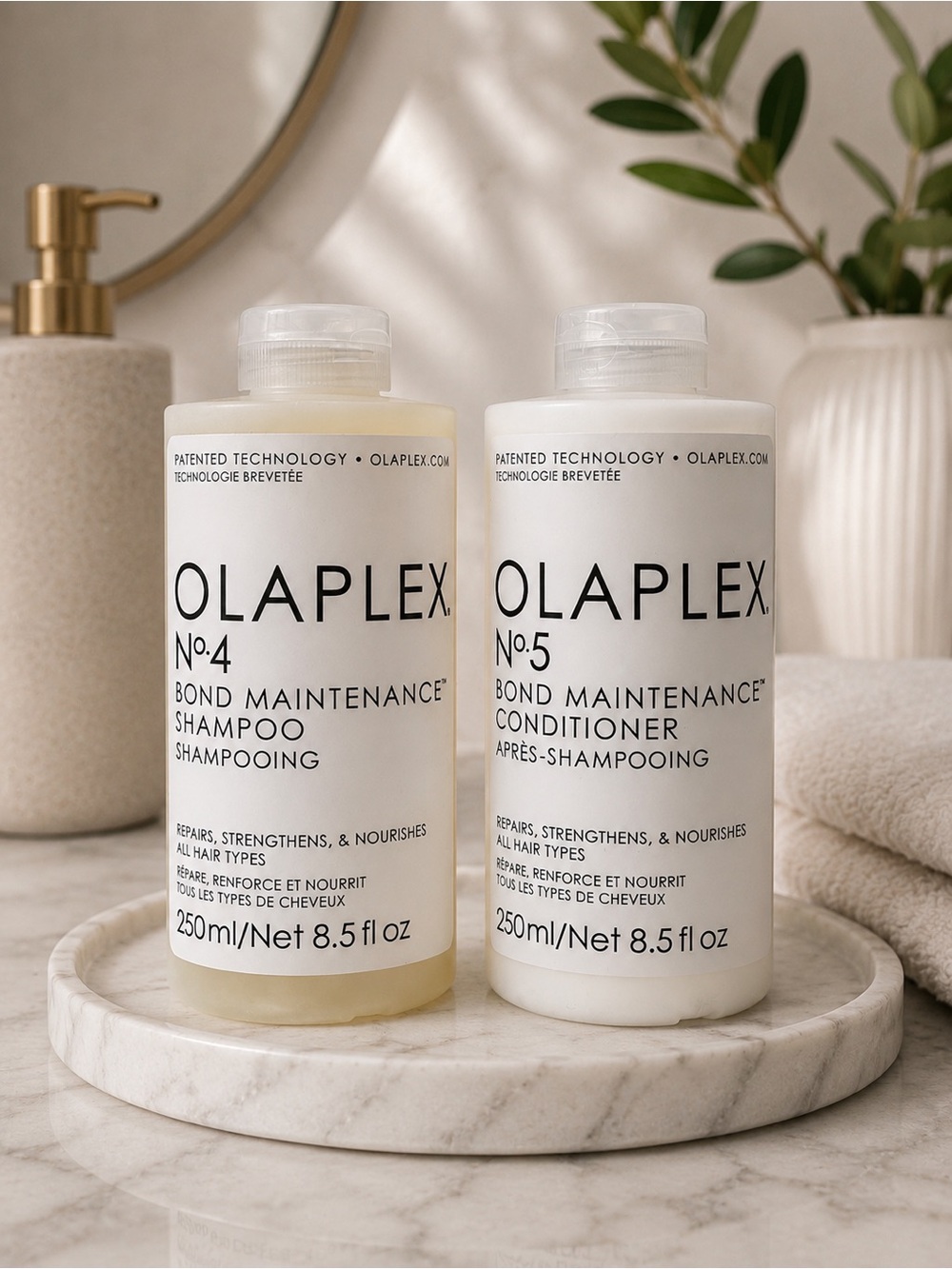 Olaplex No.4 & No.5 Bond Maintenance Duo 250mL Each NEW